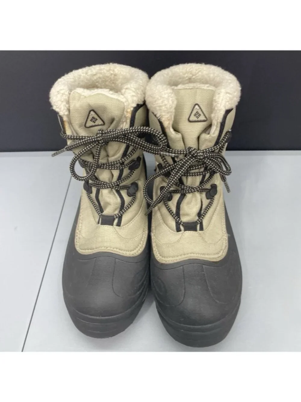 Columbia Cascadian Trinity Snow Winter Boots Waterproof Insulated Tan Womens 9